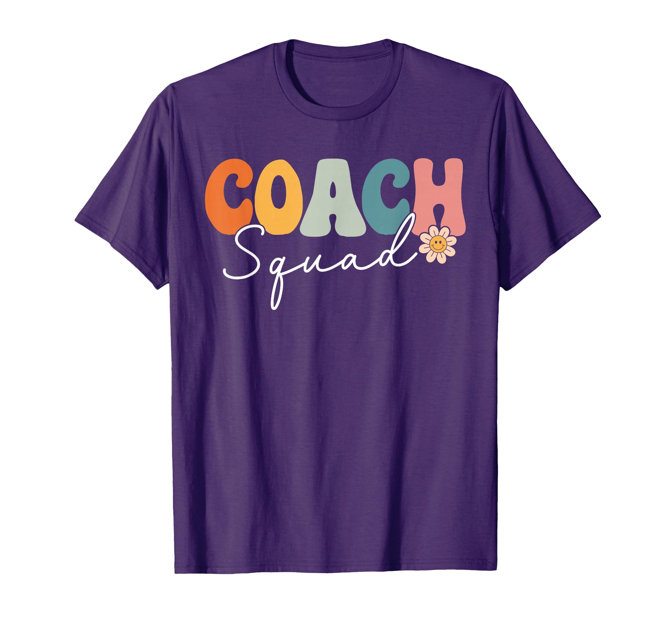 Coach Squad Team Groovy First Day T-Shirt - Minimalist Print for Adults