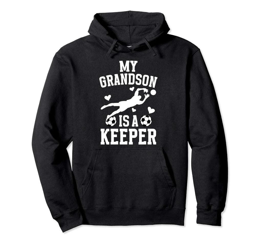 My Grandson Soccer Keeper Grandma Hoodie - Casual Everyday Wear Men Women