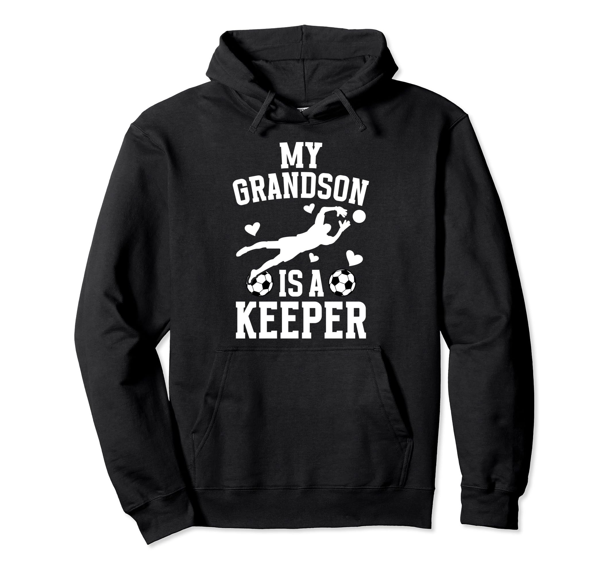 My Grandson Soccer Keeper Grandma Hoodie - Casual Everyday Wear Men Women