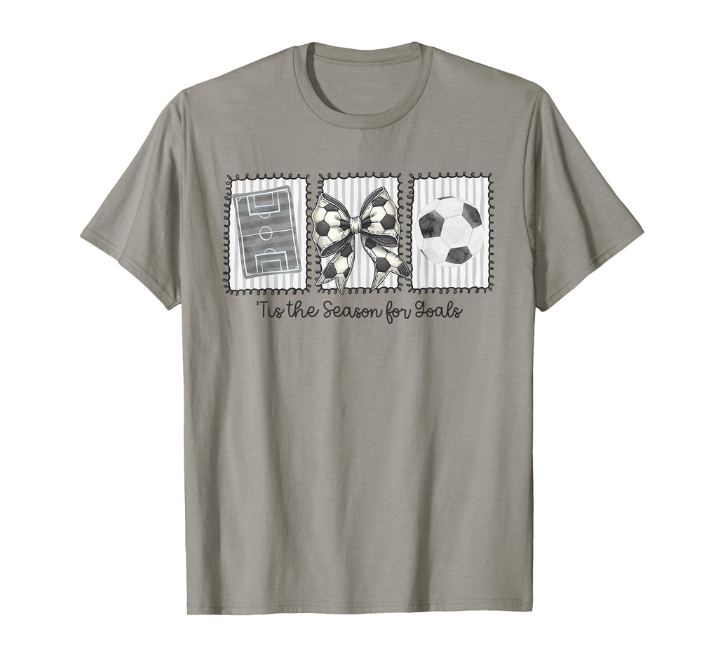 Funny Preppy Tis Season Soccer Stamps T-Shirt - Unique Graphic Men Women