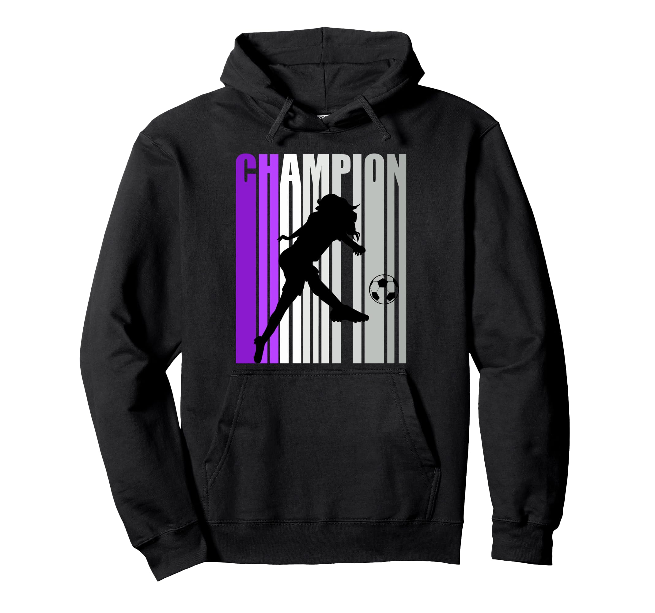 Lilac Soccer Soccer Football Hoodie - Streetwear Style for Adults