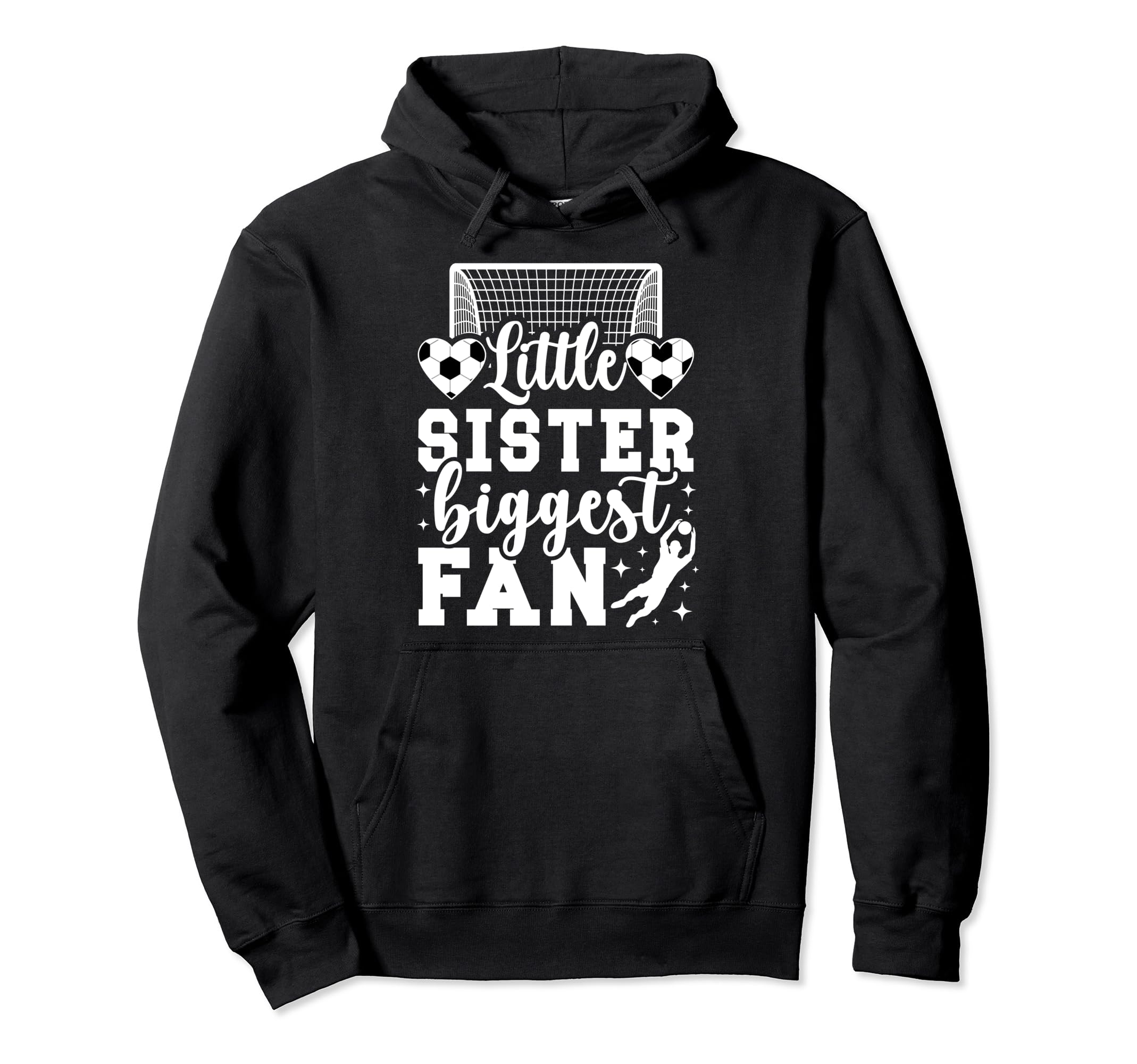 Little Sister Soccer Goalie Sister Hoodie - Minimalist Print Men Women