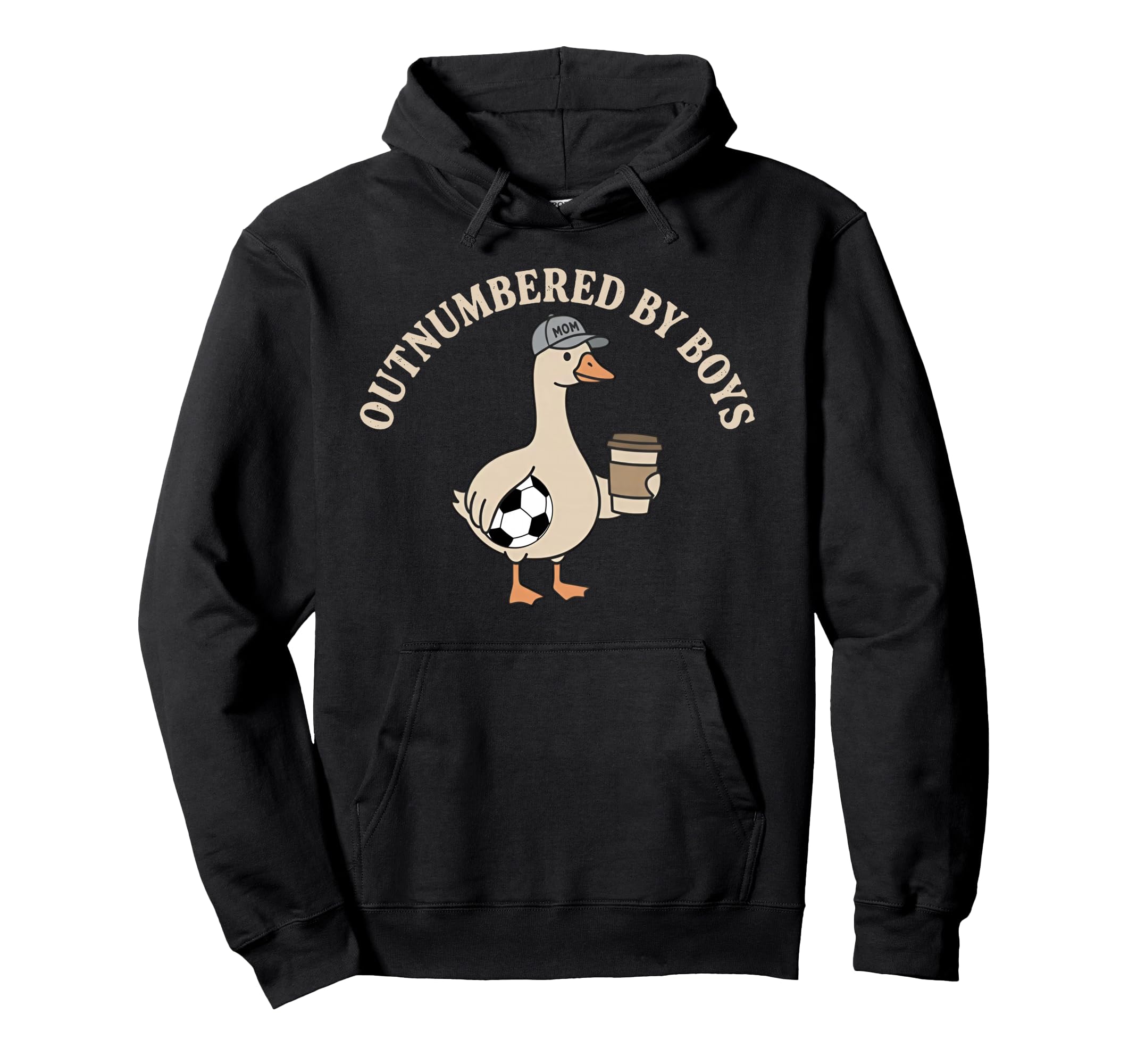 Outnumbered Funny Mom Goose Soccer Hoodie - Trendy Graphic Men Women