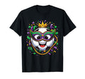 Mardi Gras Soccer Ball T-Shirt - Fun Novelty Design for Adults