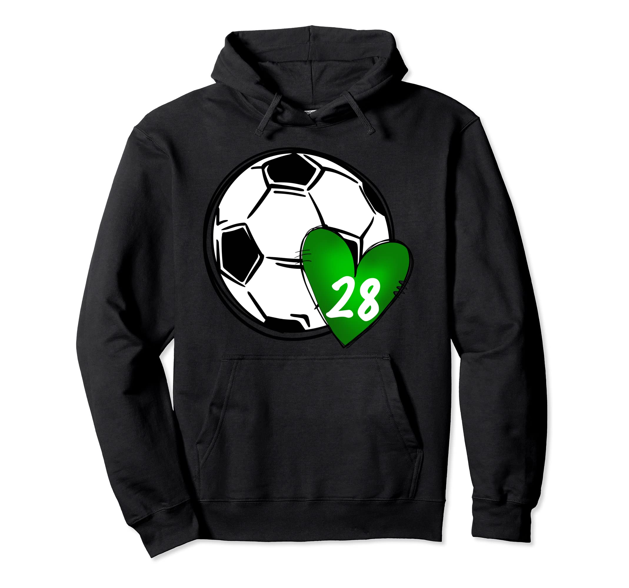 Womens Custom Soccer Mom Number 28 Hoodie - Trendy Graphic for Adults