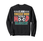 I Am Soccer Mom Hood Playlist Sweatshirt - Casual Everyday Wear for Adults