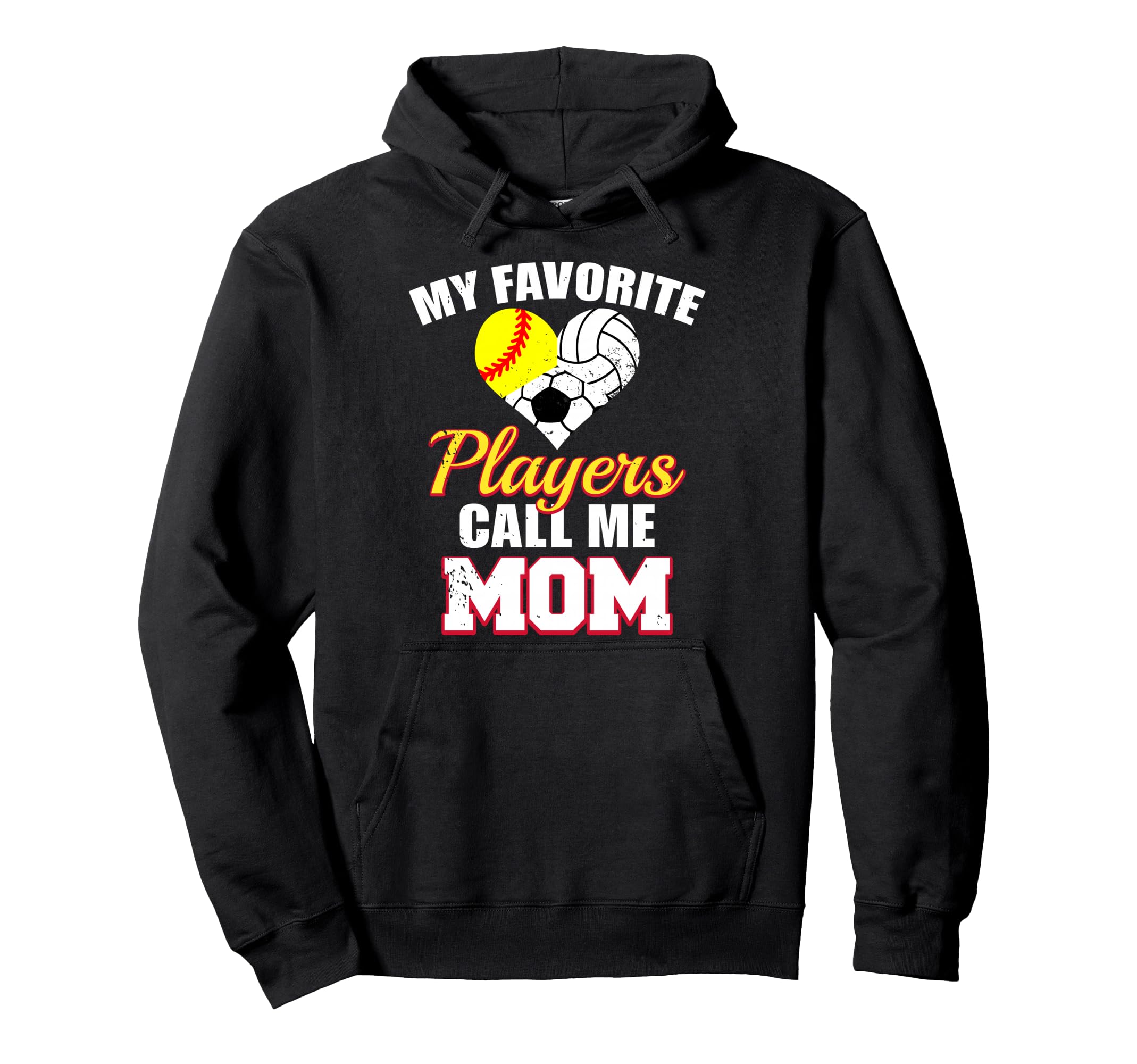 My Favorite Players Call Me Mom Softball Hoodie - Minimalist Print Unisex