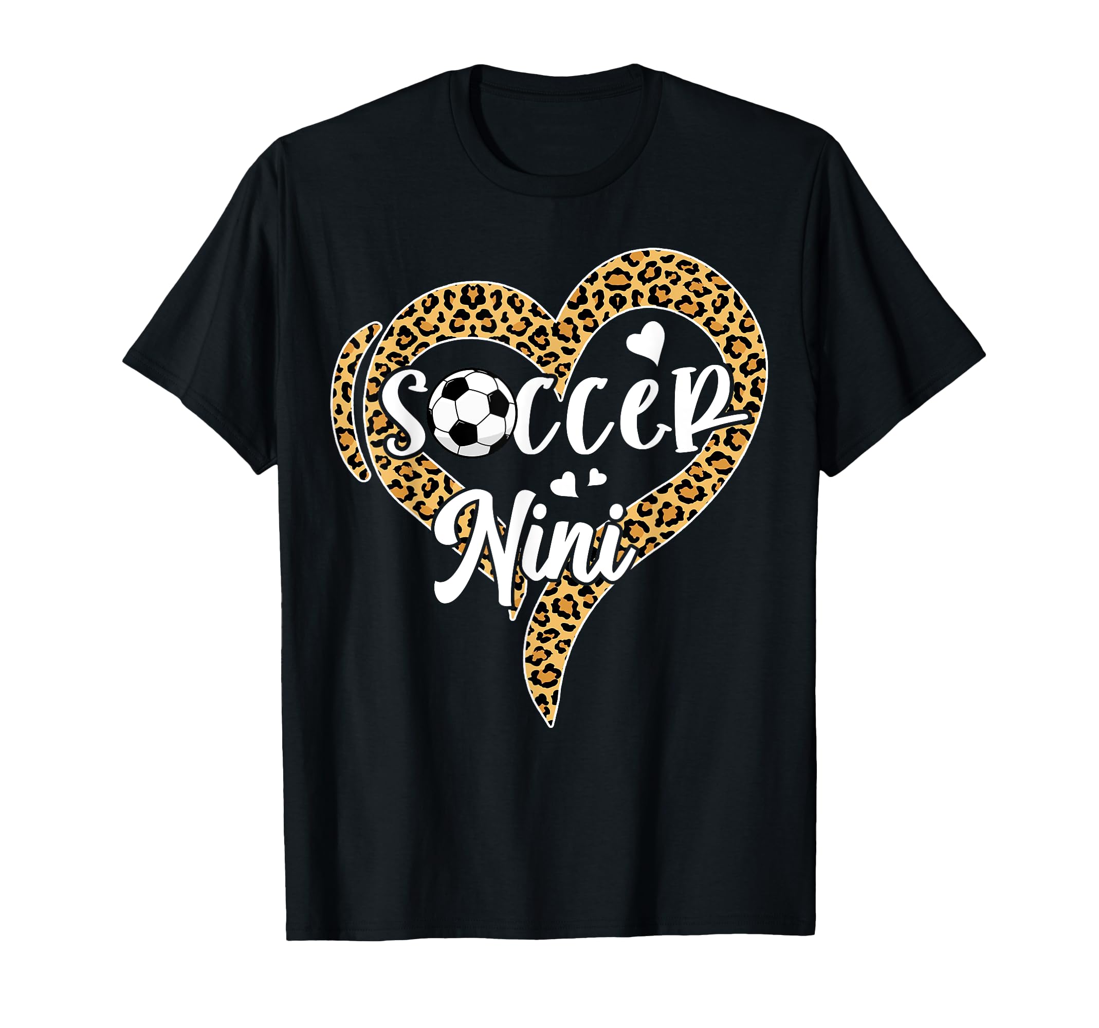 Soccer Nini Leopard Heart T-Shirt - Streetwear Style Men Women