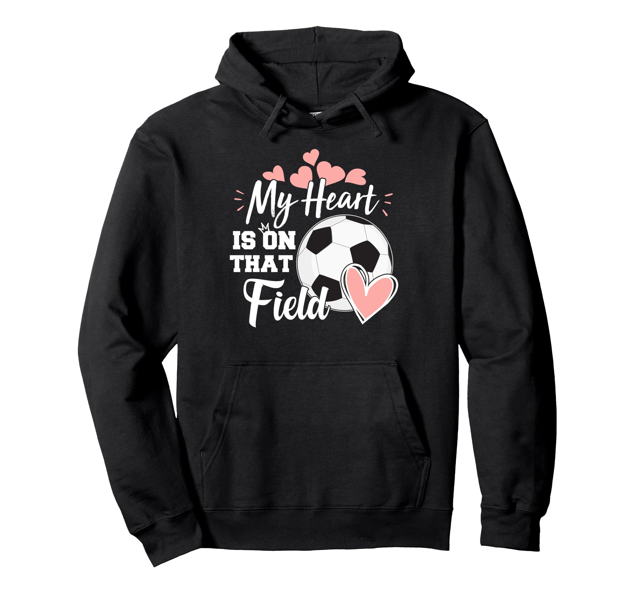 My Heart Is That Soccer Field Football Mom Hoodie - Graphic Print Unisex
