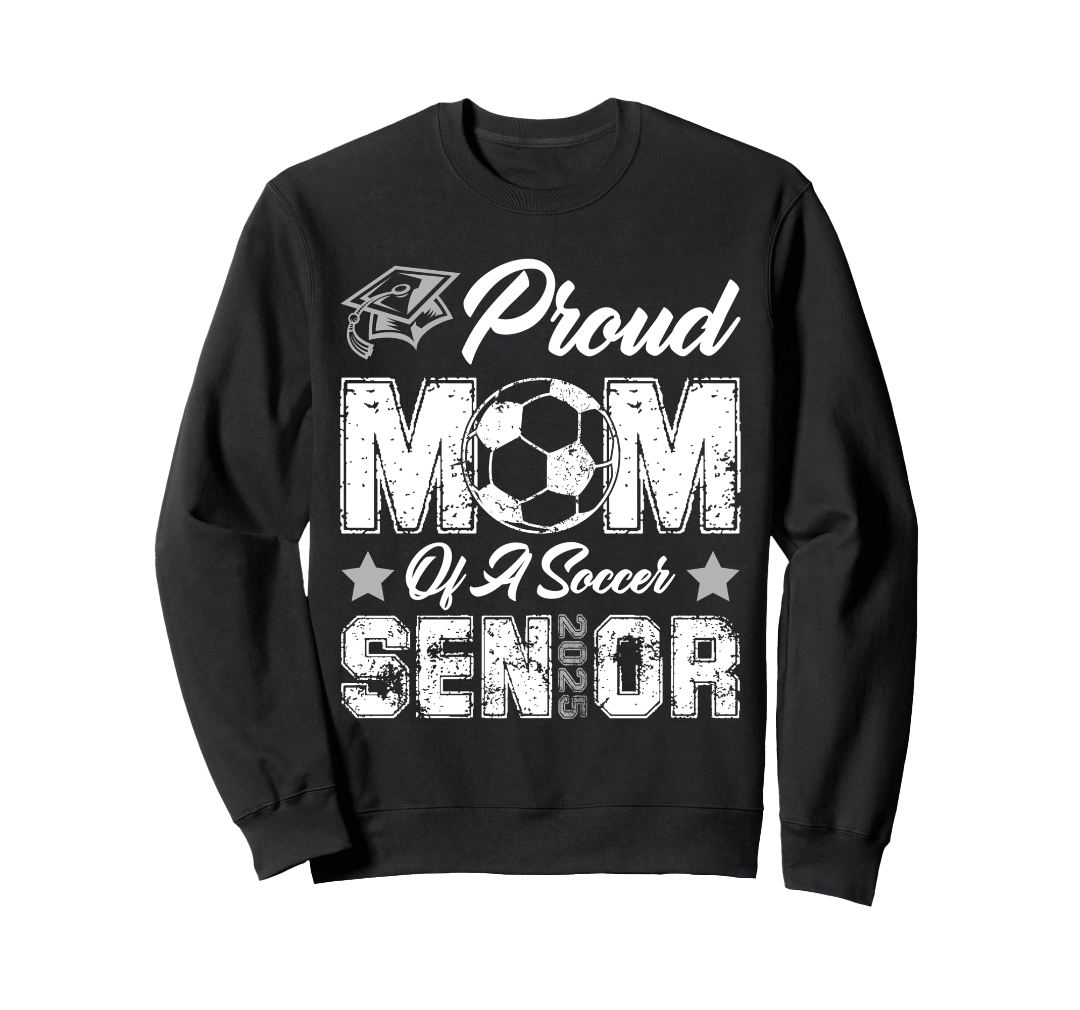 Proud Mom Soccer Senior Class Sweatshirt - Aesthetic Graphic for Adults