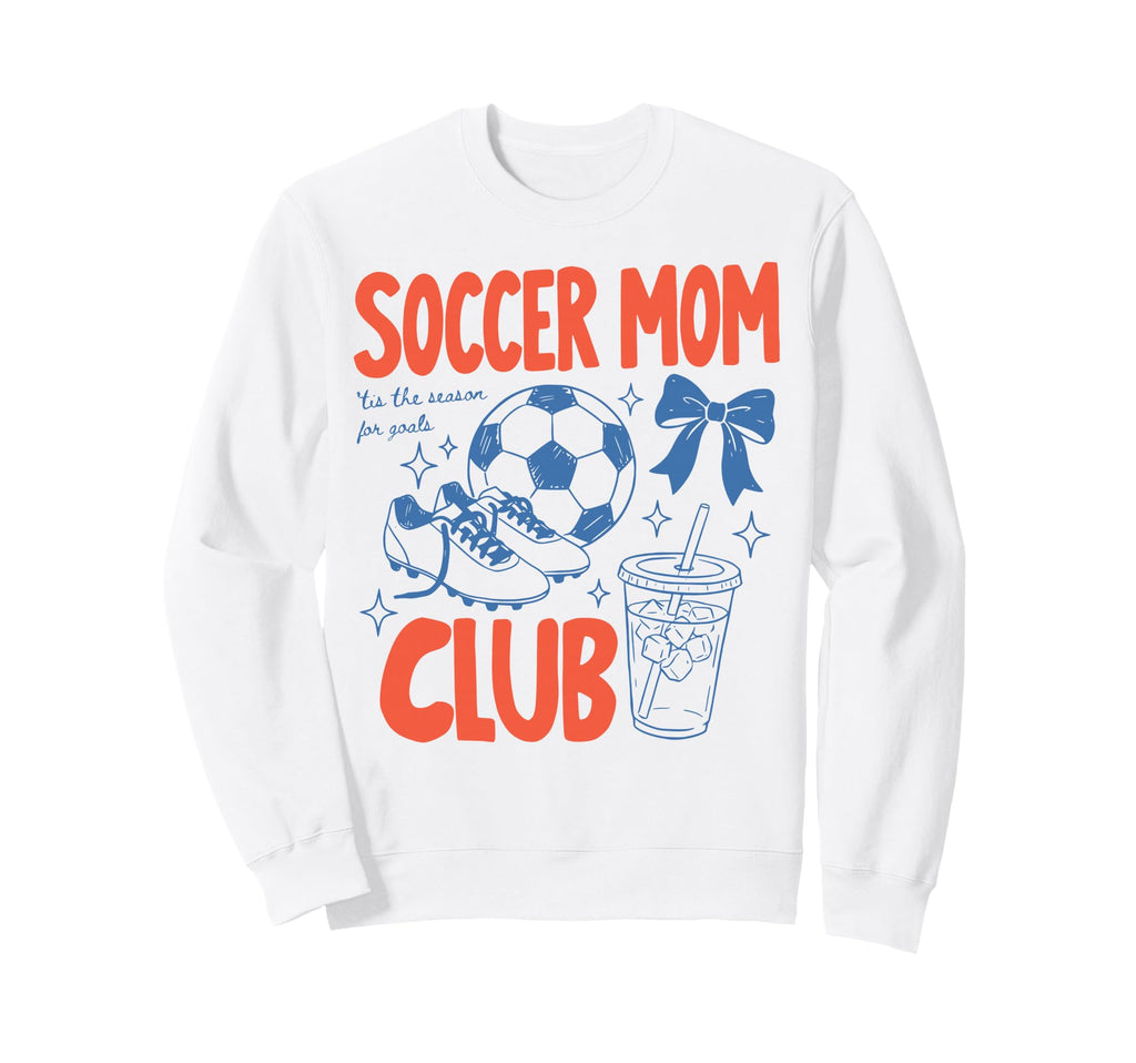 Soccer Moms Club Game Day Baller Mom Sweatshirt - Graphic Print Unisex