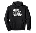 Ice Hockey Goalie Goalkeeper Eat Sleep Hoodie - Unique Graphic Men Women