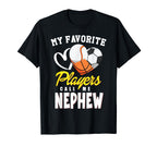 My Favorite Players Baseball Soccer T-Shirt - Minimalist Print for Adults