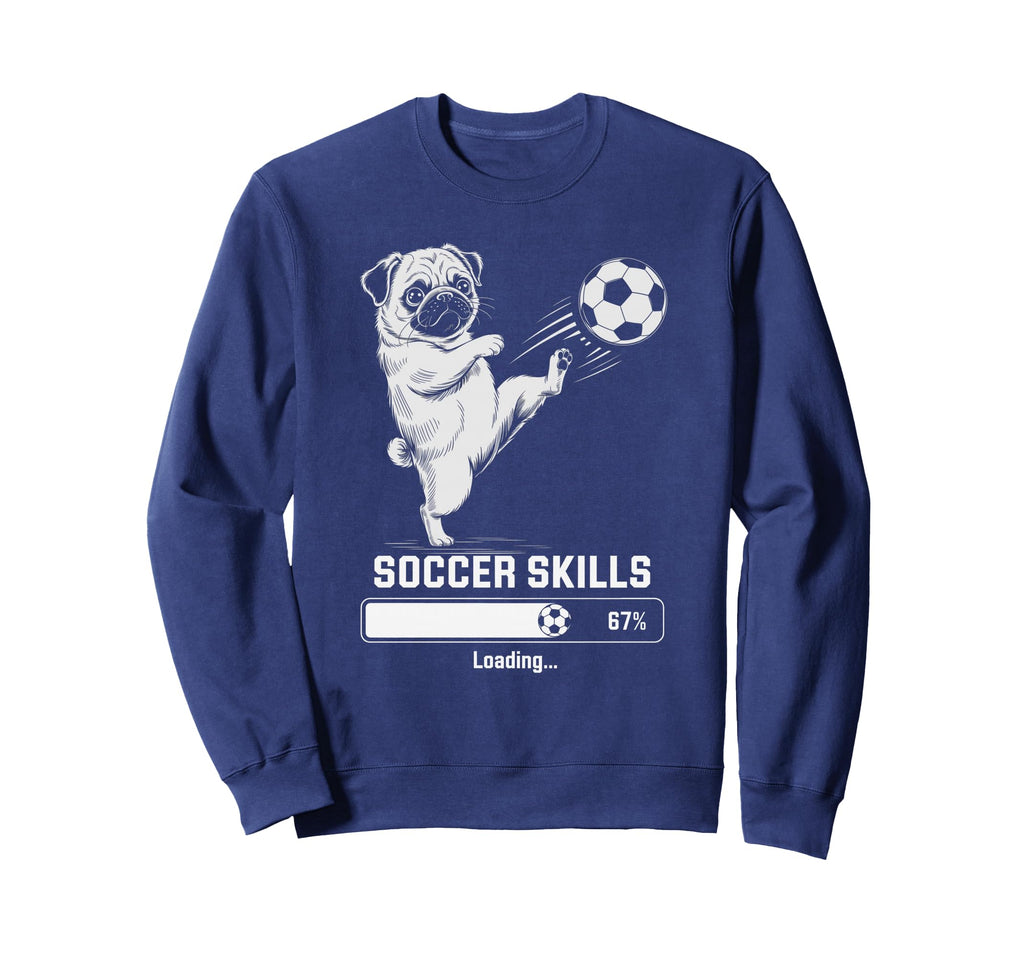 Funny Soccer Pug Skills Loading Dog Sweatshirt - Streetwear Style Unisex