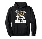 7Th Birthday Baller 7 Year Old Hoodie - Fun Novelty Design for Adults
