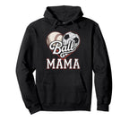 Ball Mama Baseball Soccer Heart Mom Hoodie - Custom Art Print Men Women
