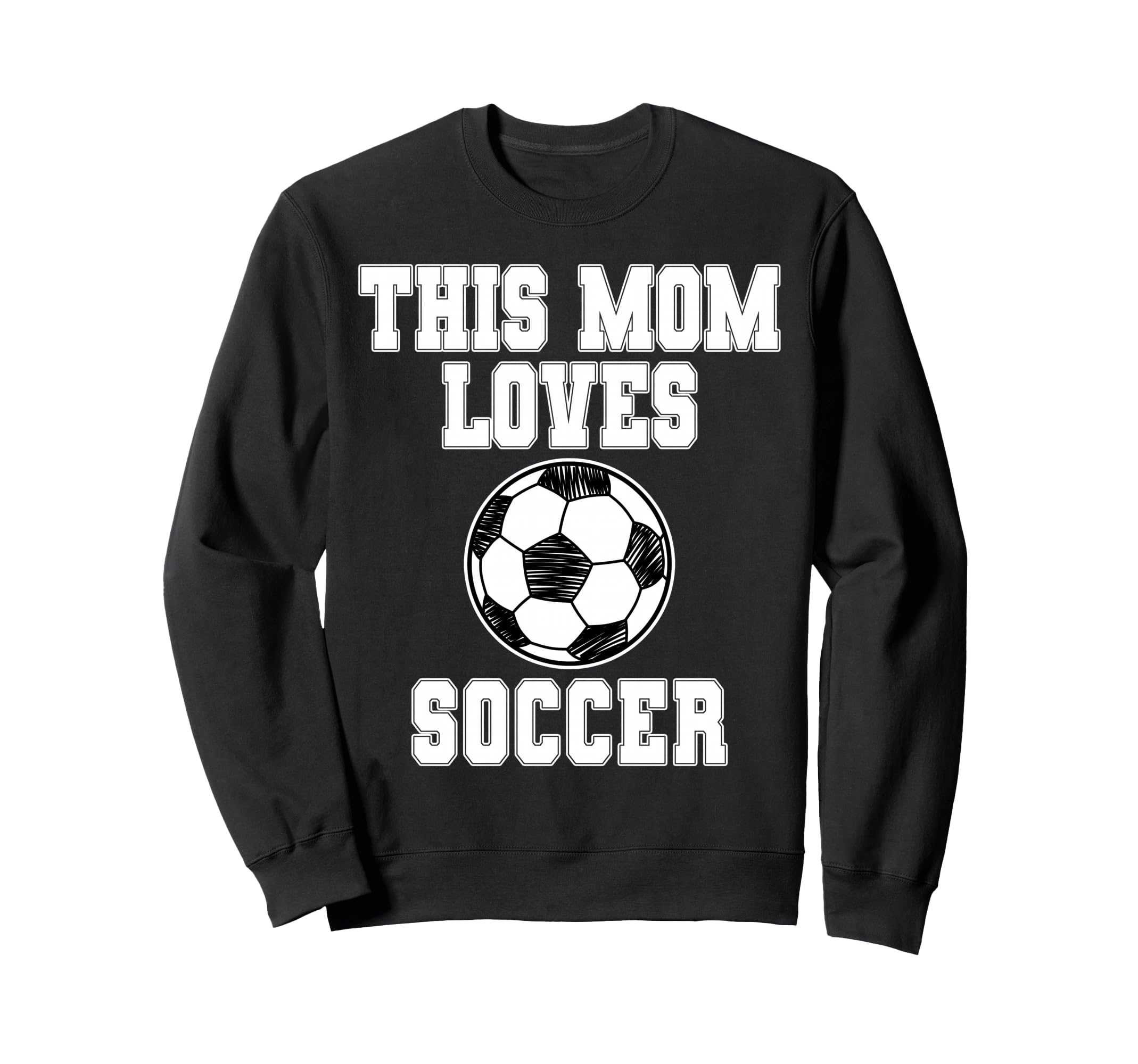 This Mom Loves Soccer Game Day Sweatshirt - Fun Novelty Design for Adults