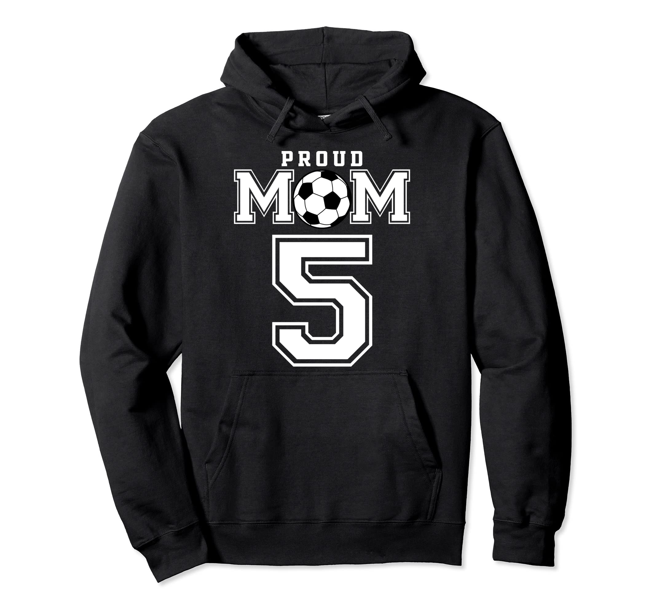 Number 5 Custom Proud Soccer Futbol Hoodie - Custom Art Print for Adults
