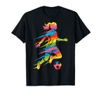 Colorful Funny Soccer Fan Dad Mom T-Shirt - Fun Novelty Design for Adults