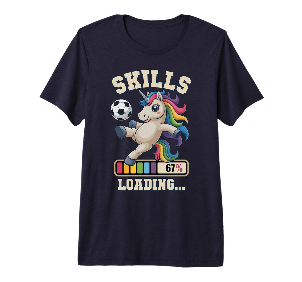 67 Soccer Unicorn Skills Loading Win T-Shirt - Trendy Graphic Men Women