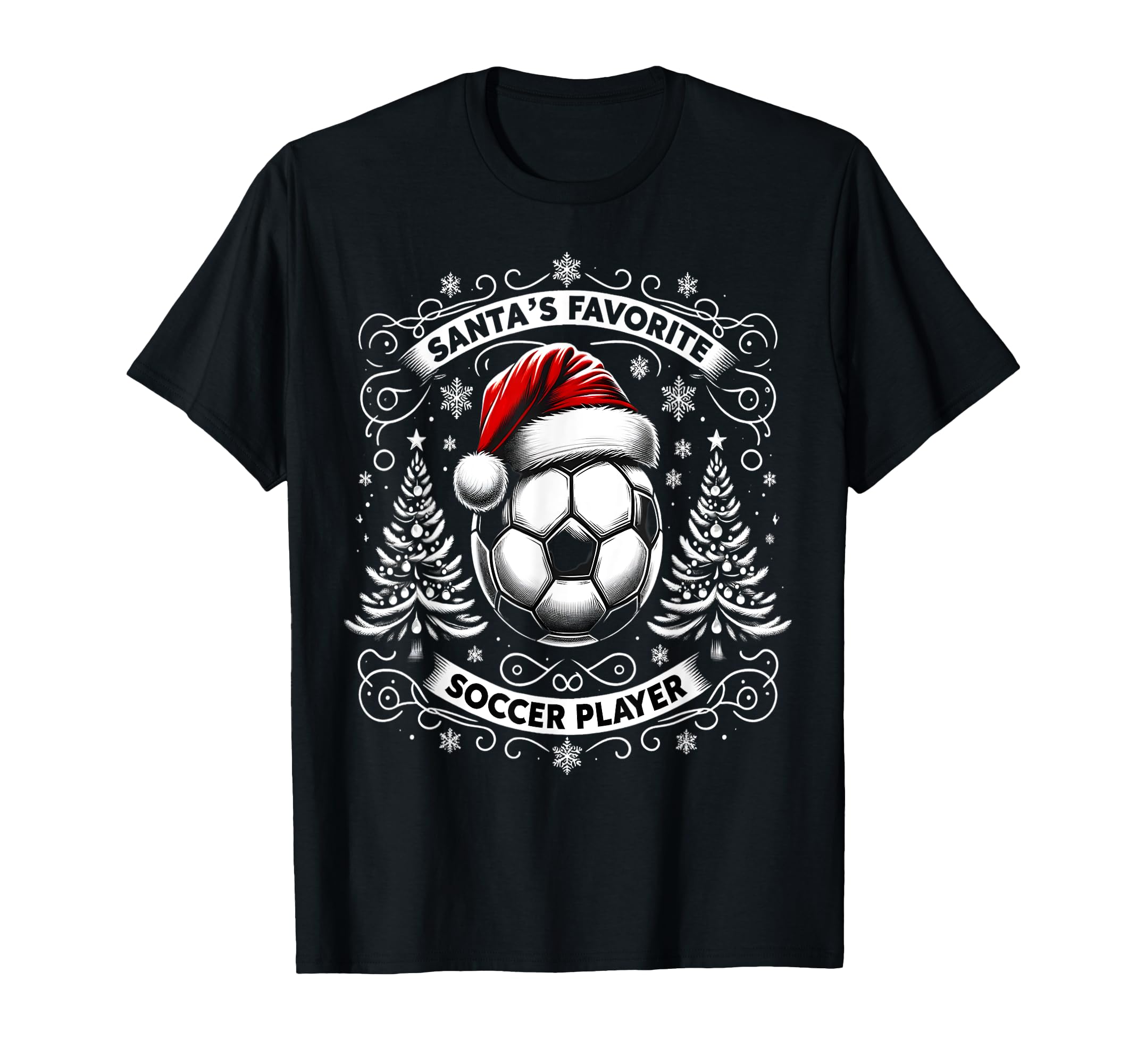 Soccer Santas Favorite Player T-Shirt - Novelty Apparel Unisex