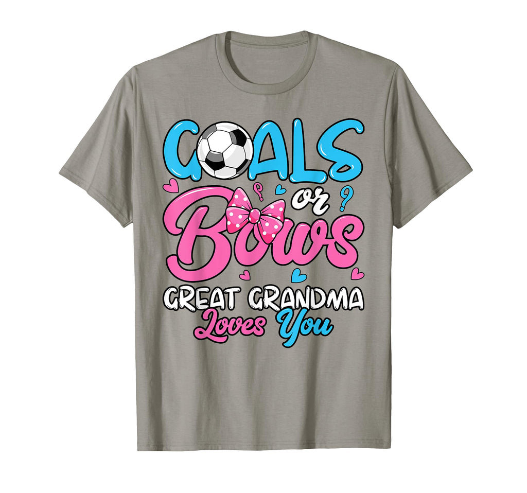 Gender Reveal Goals Or Bows Great T-Shirt - Aesthetic Graphic for Adults
