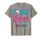 Gender Reveal Goals Or Bows Great T-Shirt - Aesthetic Graphic for Adults