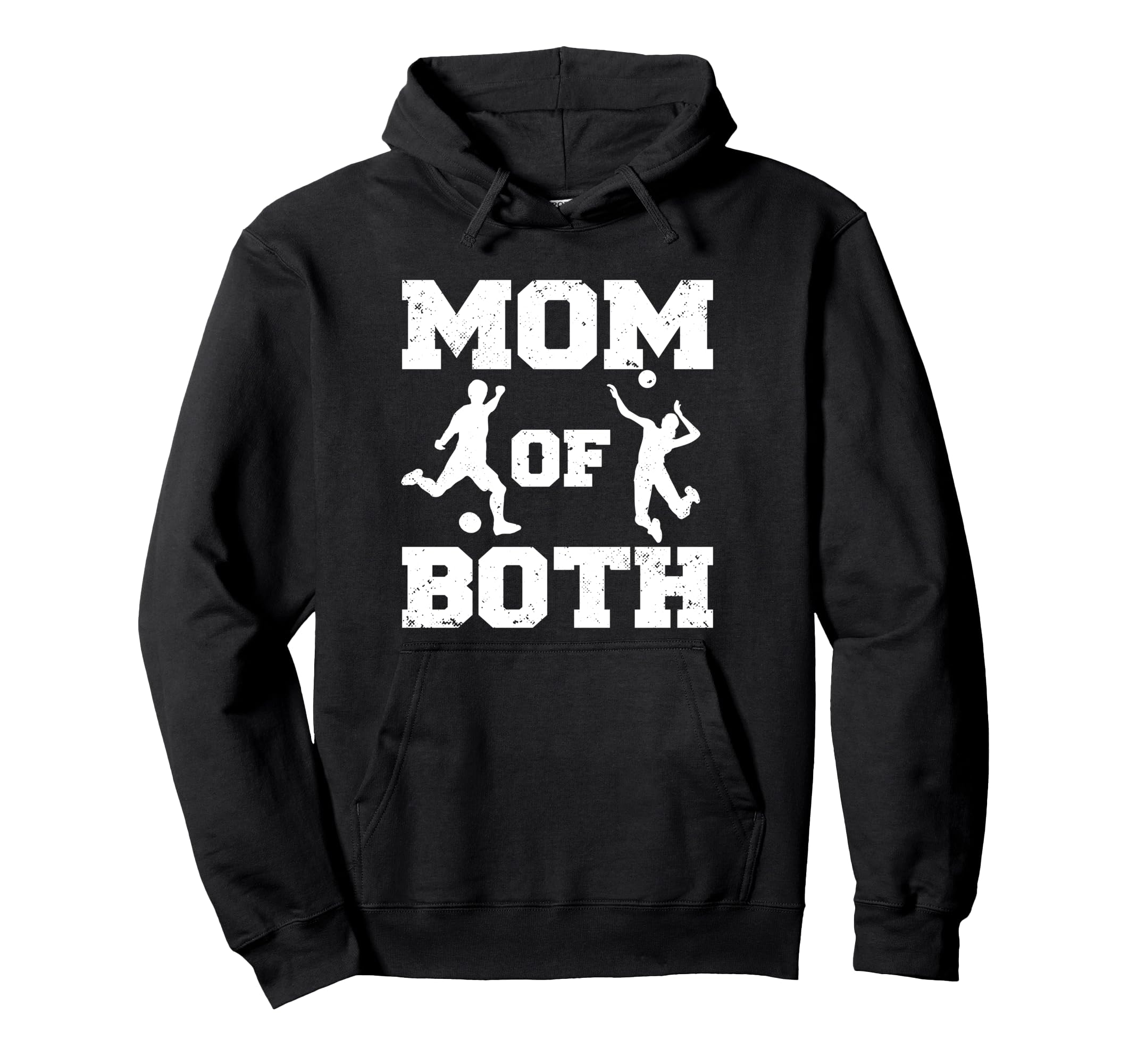 Mom Both Funny Soccer Volleyball Mom Hoodie - Unique Graphic Unisex