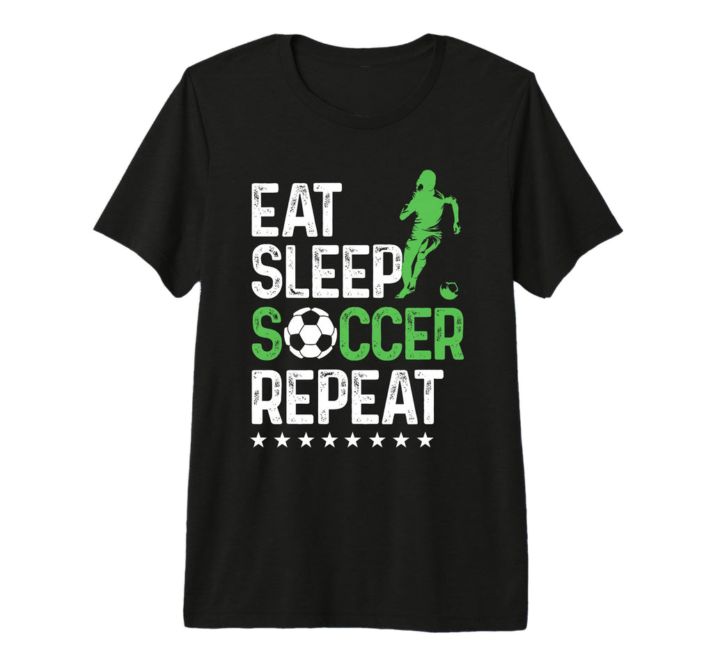 Eat Sleep Soccer Repeat Sport Player Tri T-Shirt - Custom Art Print Unisex