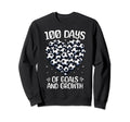 100 Days School Soccer Heart Love Sweatshirt - Unique Graphic for Adults