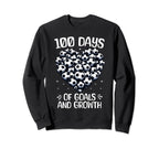 100 Days School Soccer Heart Love Sweatshirt - Unique Graphic for Adults