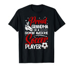 Proud Grandma Soccer Player Grandma T-Shirt - Custom Art Print Men Women