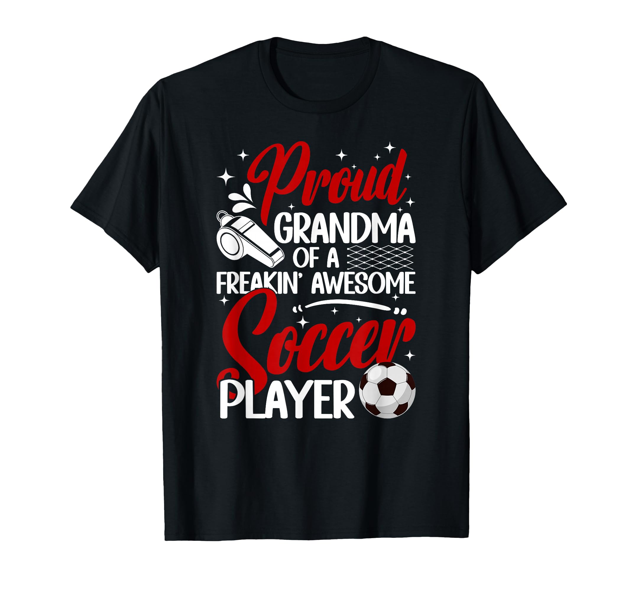 Proud Grandma Soccer Player Grandma T-Shirt - Custom Art Print Men Women