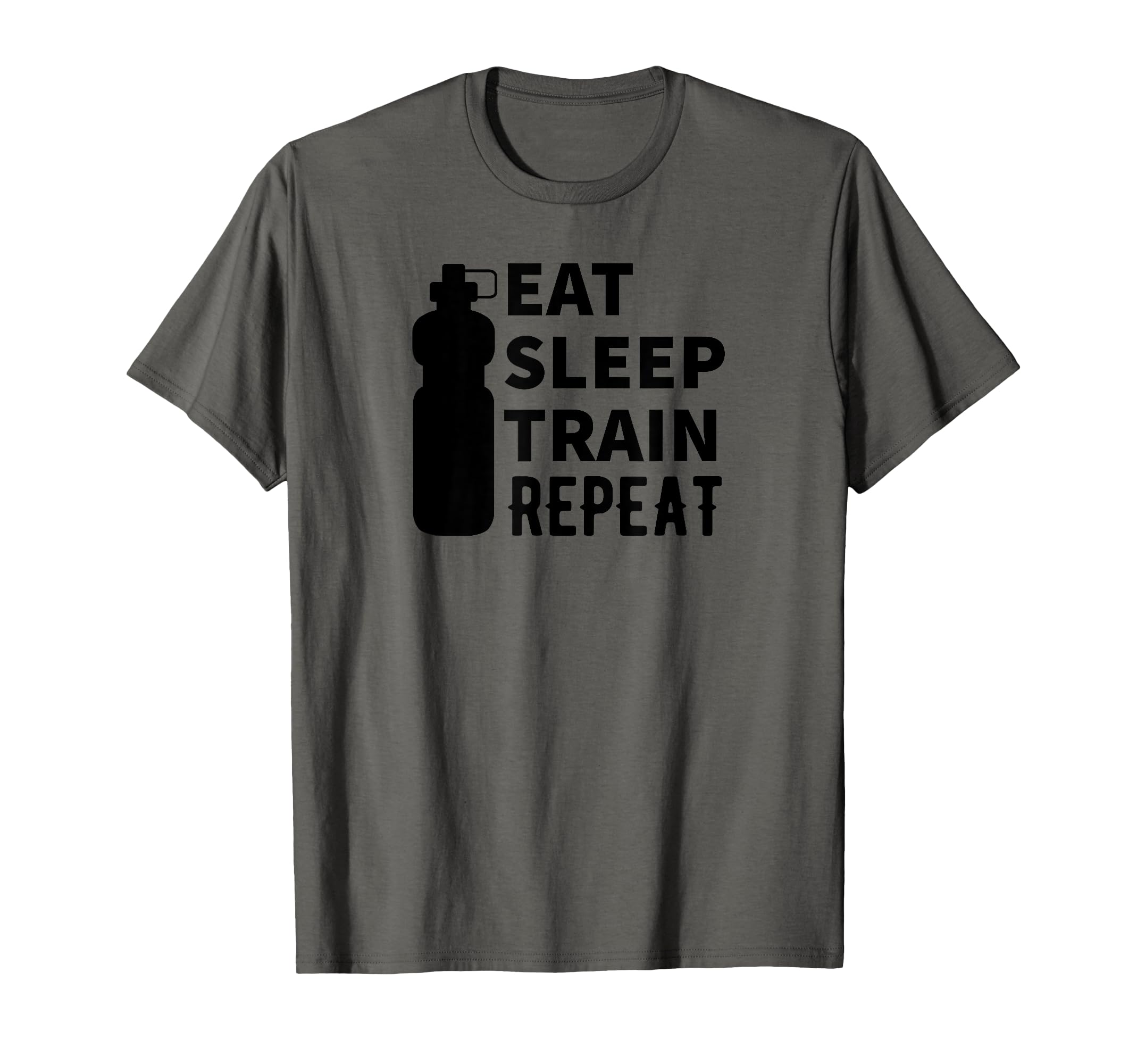 Eat Sleep Train Repeat Funny Gym T-Shirt - Minimalist Print Men Women