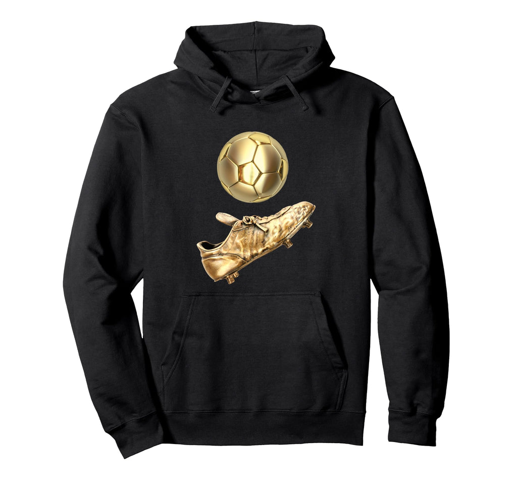 Soccer Champions Award Gold Cleats Ball Hoodie - Novelty Apparel Unisex