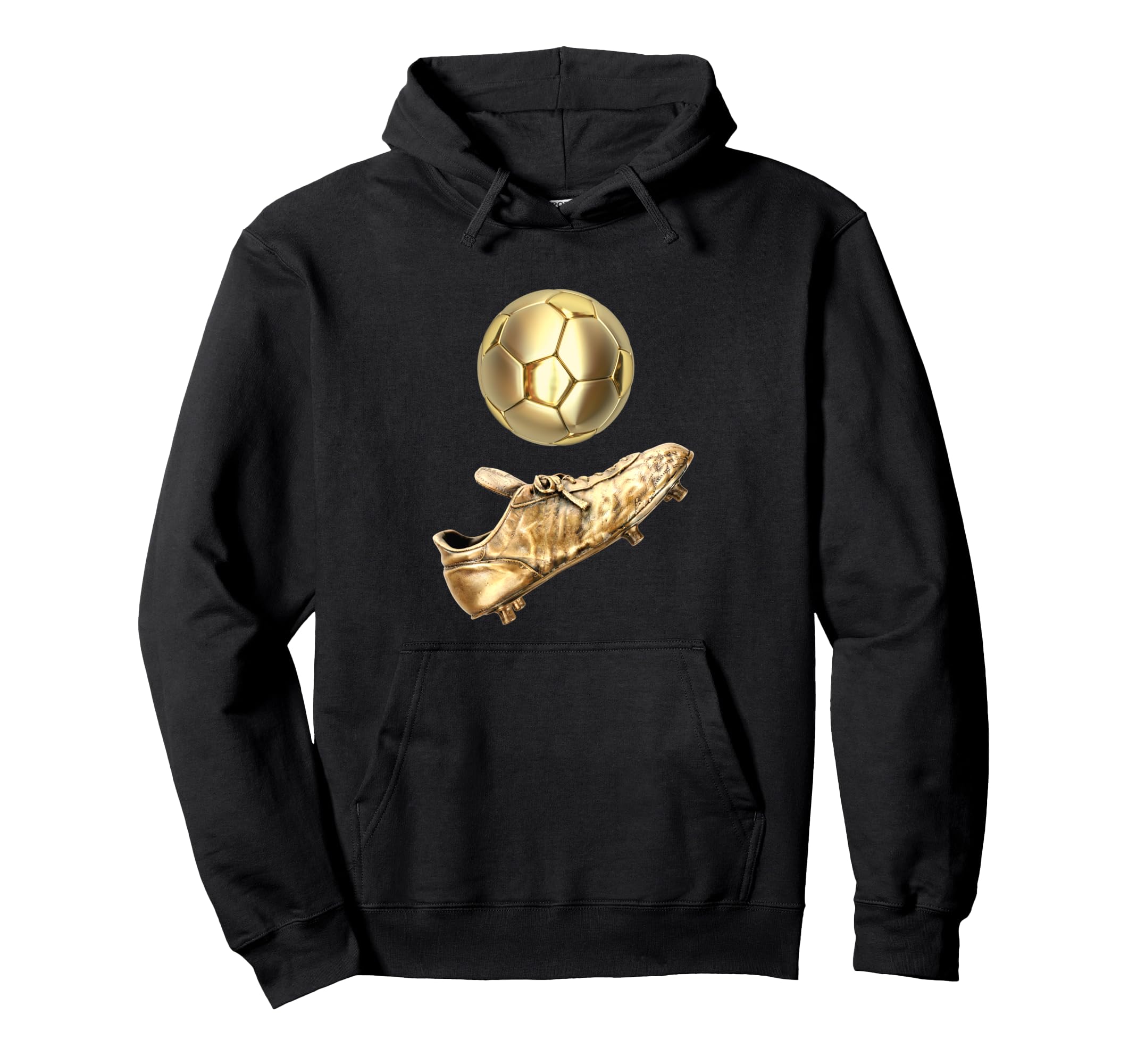 Soccer Champions Award Gold Cleats Ball Hoodie - Novelty Apparel Unisex