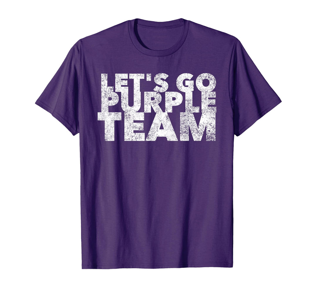 Lets Go Purple Team Funny Sports Fan T-Shirt - Aesthetic Graphic Unisex