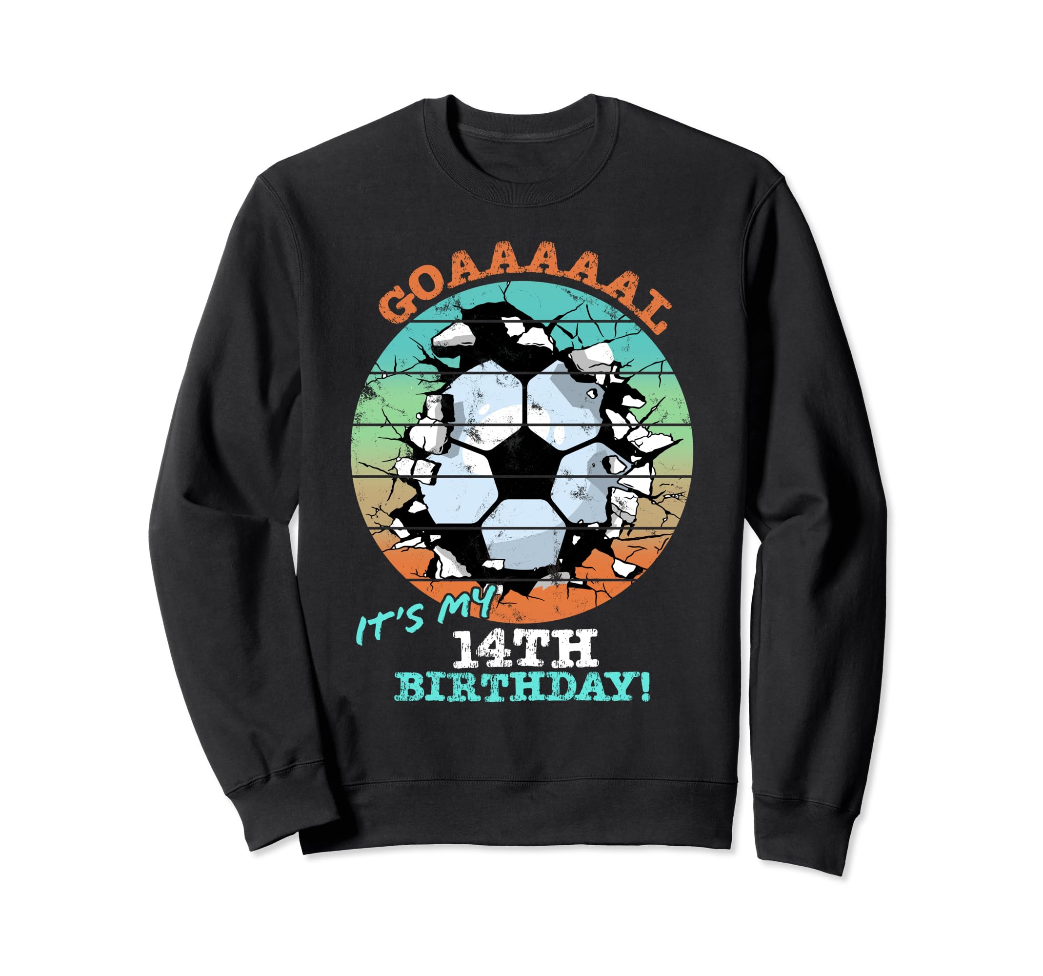 Soccer Birthday Party 14 Year Old Sweatshirt - Graphic Print Men Women