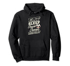 Eat Sleep Coach Soccer Repeat Hoodie - Fun Novelty Design for Adults