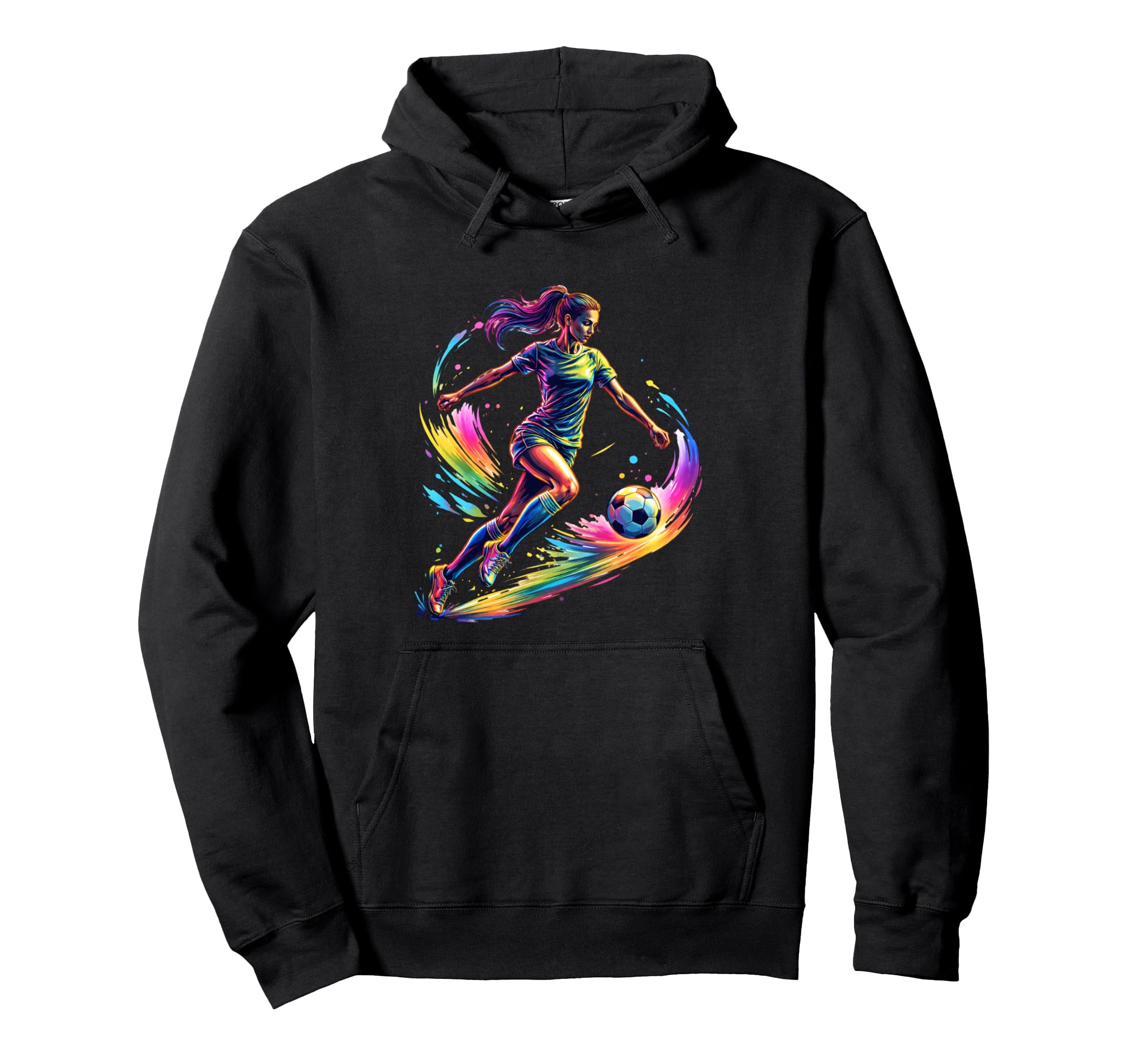 Colorful Soccer Splash Sports Hoodie - Minimalist Print Men Women