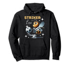 Striker Bee Soccer Enthusiast Hoodie - Minimalist Print Unisex