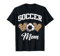 Soccer Leopard Heart Soccer Mom Soccer T-Shirt - Novelty Apparel Unisex