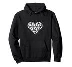 I Love Soccer Heart Shaped Soccer Ball Gift Hoodie - Graphic Print Unisex