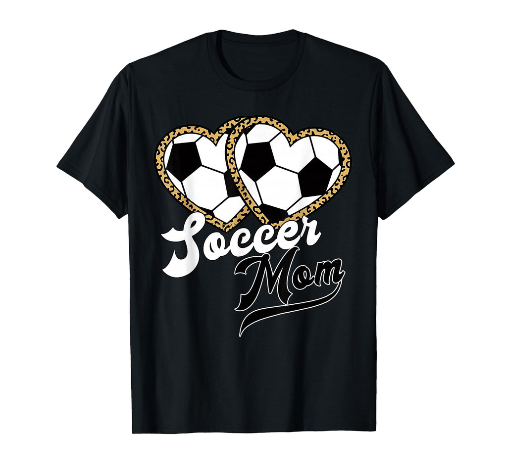 Soccer Mom Leopard Heart Proud T-Shirt - Fun Novelty Design for Adults