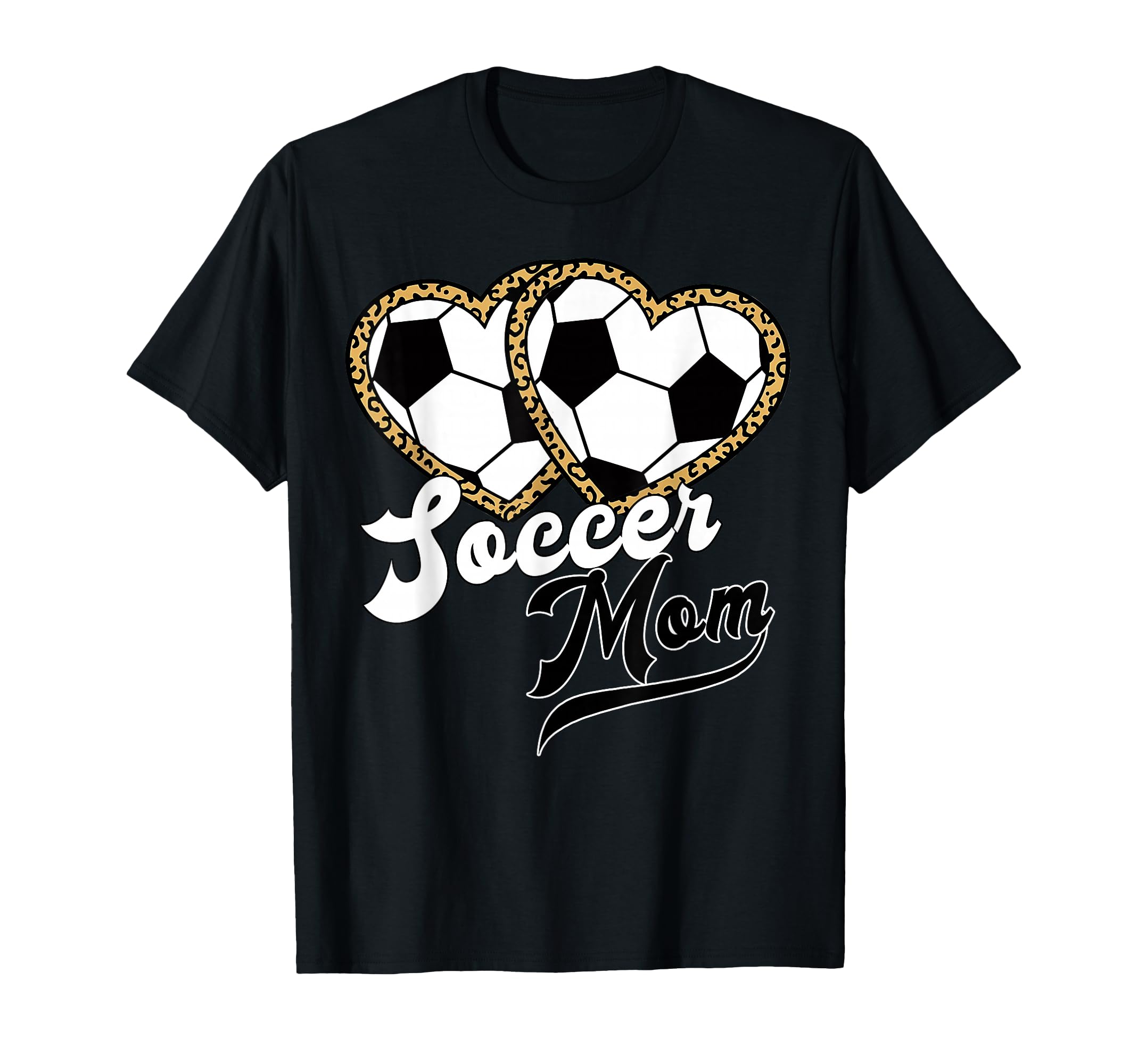 Soccer Mom Leopard Heart Proud T-Shirt - Fun Novelty Design for Adults