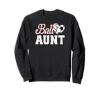 Ball Aunt Heart Soccer Volleyball Sweatshirt - Trendy Graphic Men Women