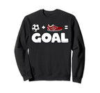 Funny Soccer Player Math Goal Lover Sweatshirt - Fun Novelty Design Unisex