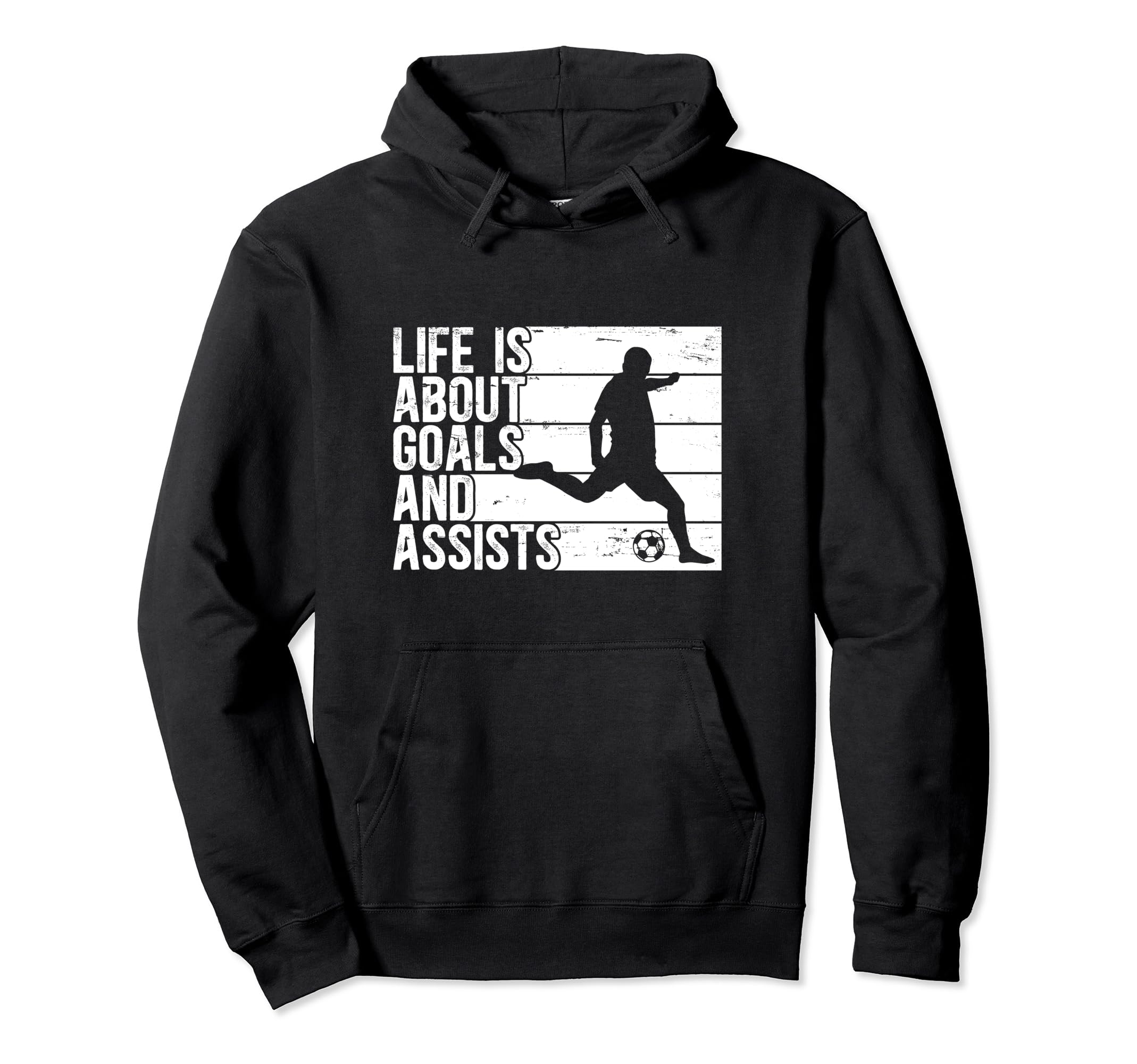 Life Is About Goals And Assists Hoodie - Aesthetic Graphic for Adults