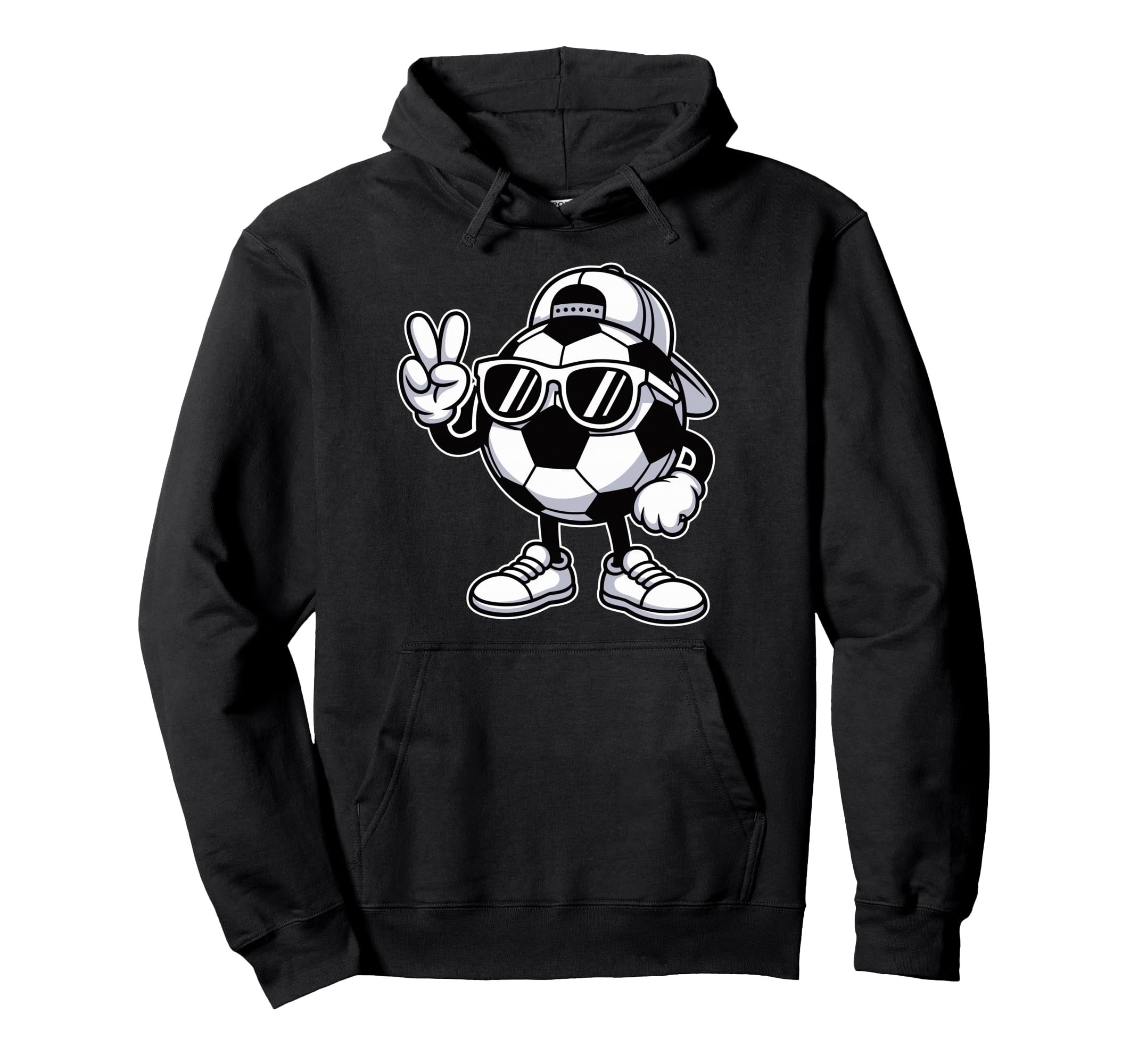 Soccer Ball Sunglasses Funny Soccer Hoodie - Fun Novelty Design Unisex