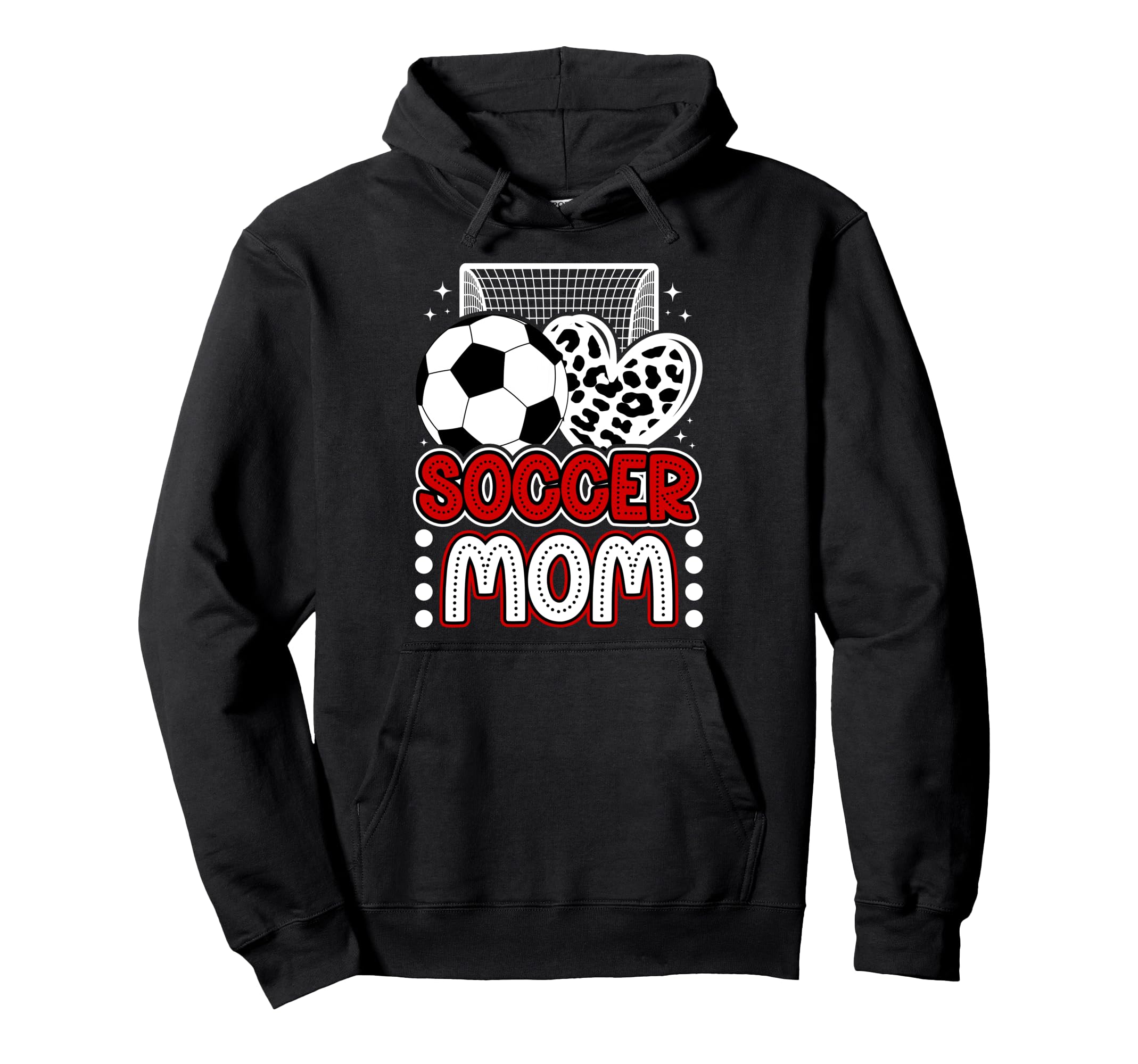 Soccer Mom Soccer Player Mother Heart Hoodie - Unique Graphic Men Women